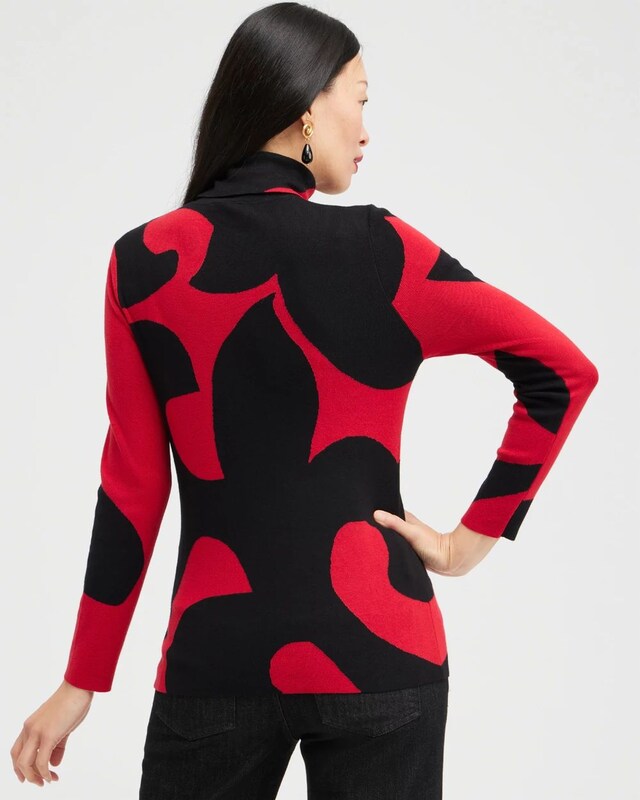 ECOVERO Scrolls Turtleneck Sweater - image 3